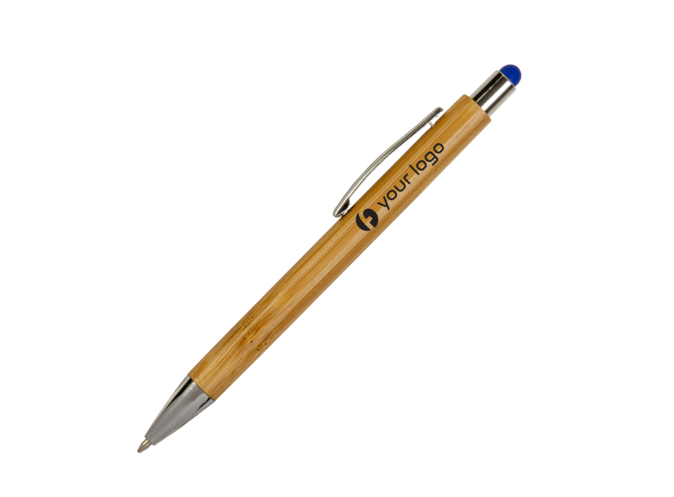 Penna a scatto con fusto in bambÃ¹, touch colorato e punta cromata FullGadgets.com