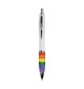 Penna a scatto in plastica ABS, con fusto bianco, impugnatura arcobaleno FullGadgets.com