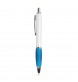 Penna a scatto in plastica abs, con fusto bianco, impugnatura colorata gommata FullGadgets.com