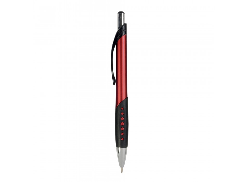 Penna a scatto in plastica con fusto metallizzato, impugatura gommata nera FullGadgets.com