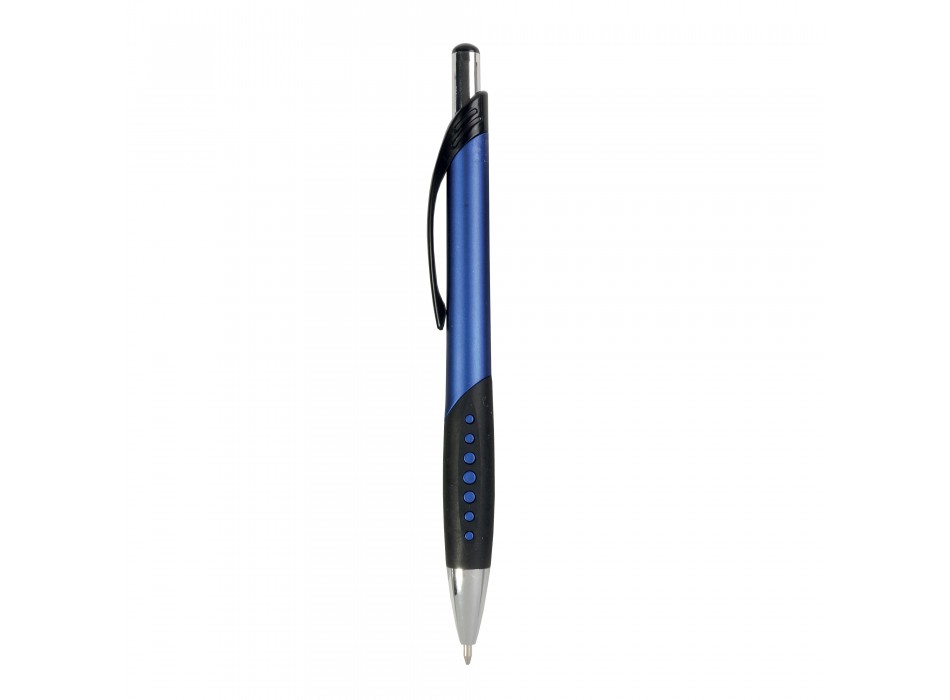 Penna a scatto in plastica con fusto metallizzato, impugatura gommata nera FullGadgets.com