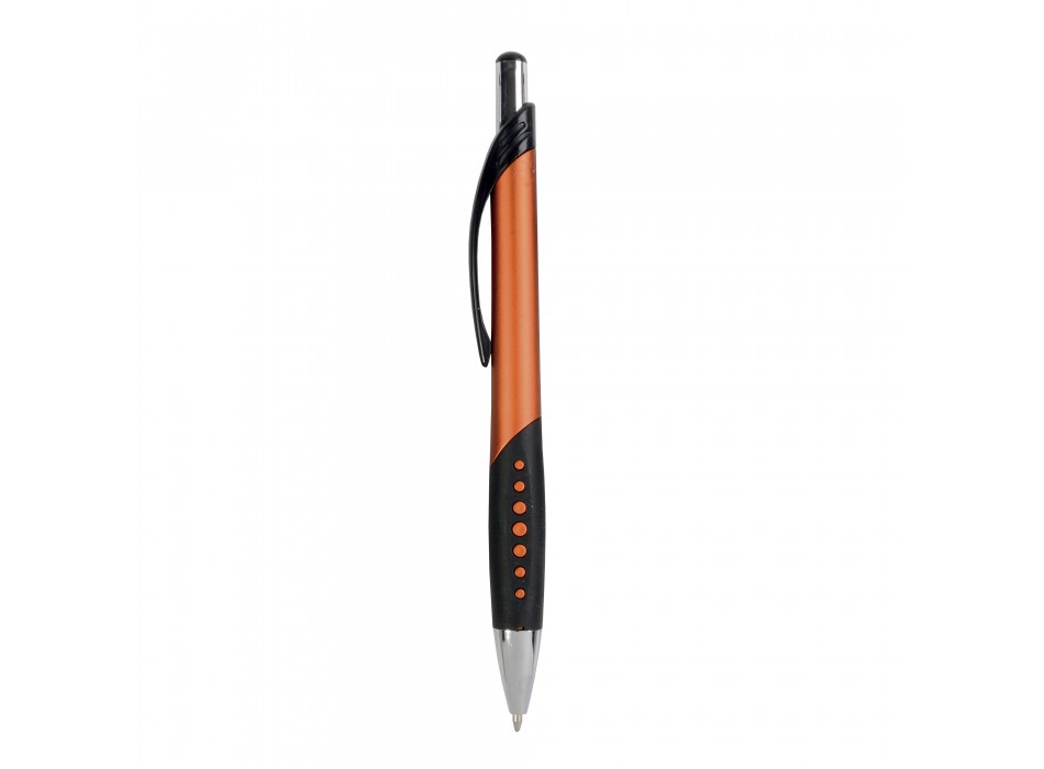 Penna a scatto in plastica con fusto metallizzato, impugatura gommata nera FullGadgets.com