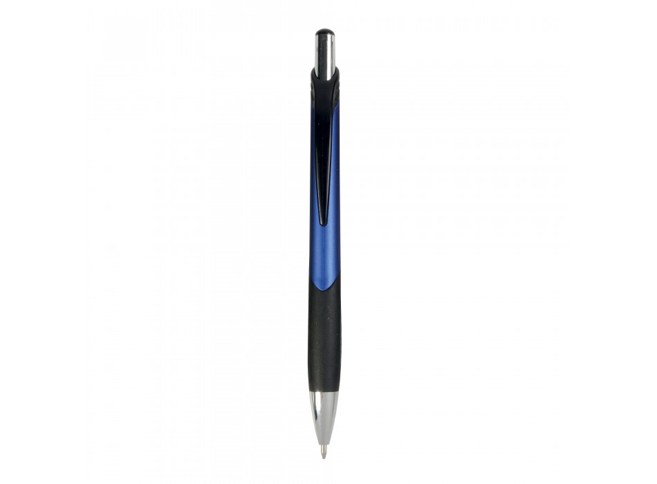 Penna a scatto in plastica con fusto metallizzato, impugatura gommata nera FullGadgets.com