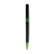 Penna a scatto in plastica con fusto nero, punta e particolare metallizzati FullGadgets.com