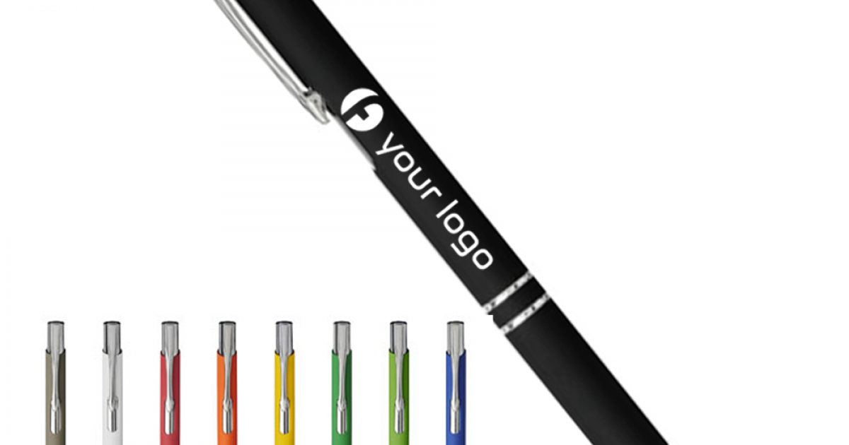 Penna A Sfera Personalizzabile Soft Touch A Scatto Moneta