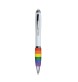 Penna twist in plastica con fusto bianco, impugnatura arcobaleno FullGadgets.com