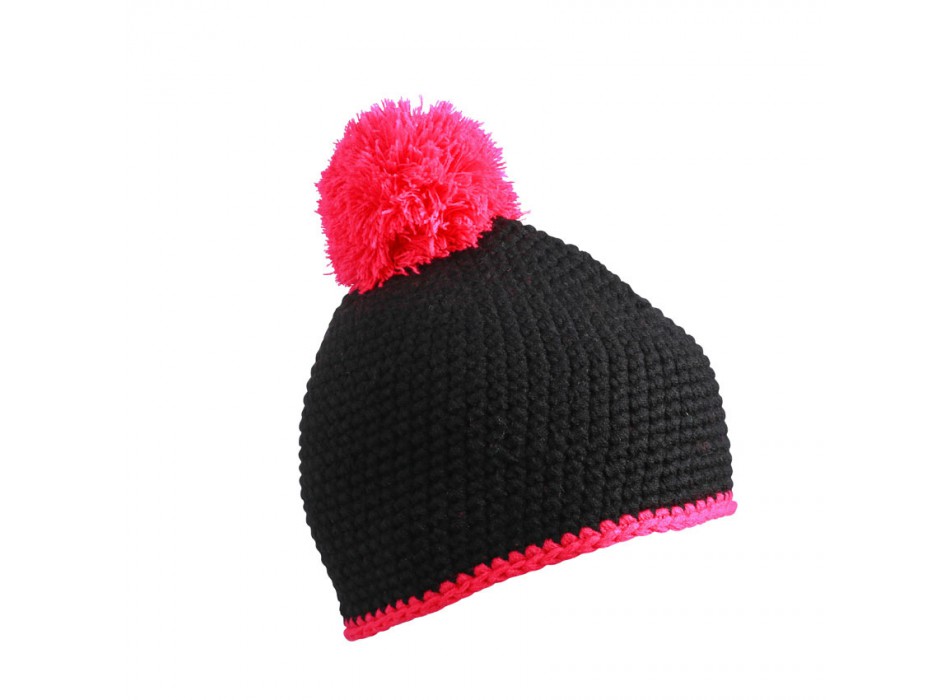 Pompon Hat with Stripe 100%P FullGadgets.com