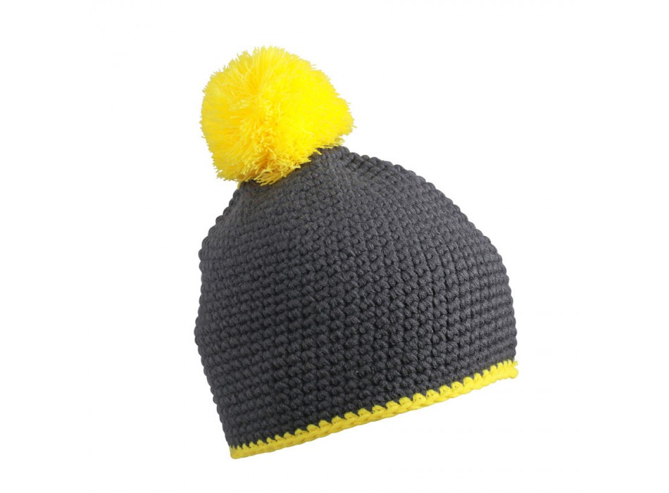 Pompon Hat with Stripe 100%P FullGadgets.com