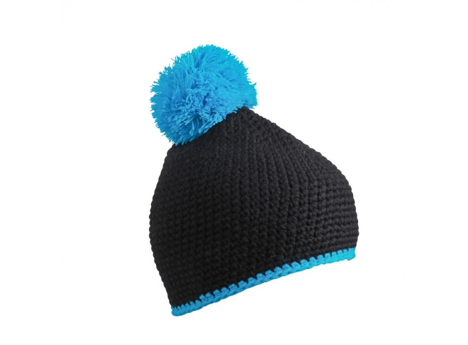 Pompon Hat with Stripe 100%P FullGadgets.com