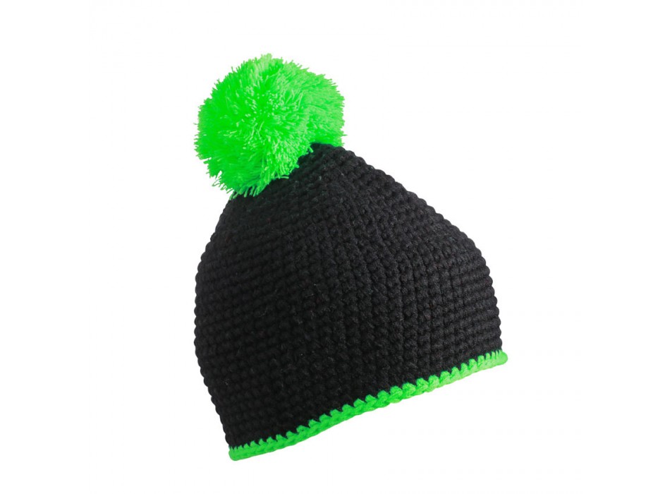 Pompon Hat with Stripe 100%P FullGadgets.com