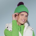 Cappello Pompon con Striscia 100% Poliestere Personalizzabile