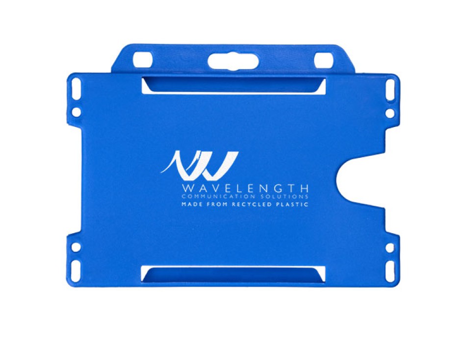 Porta badge in plastica riciclata Vega - Nastri portabadge 
