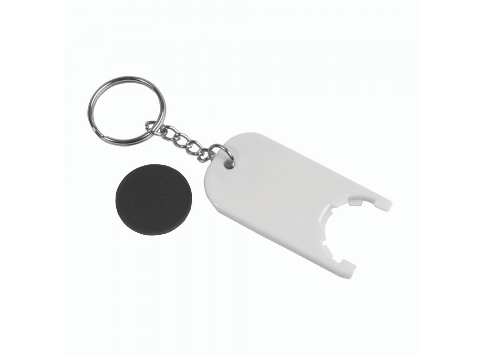 Portachiavi in plastica con gettone per carrello della spesa FullGadgets.com