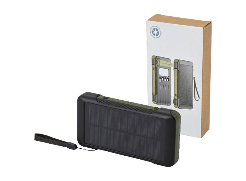 Power bank a dinamo solare in plastica riciclata RCS da 10.000 mAh Soldy  FullGadgets.com