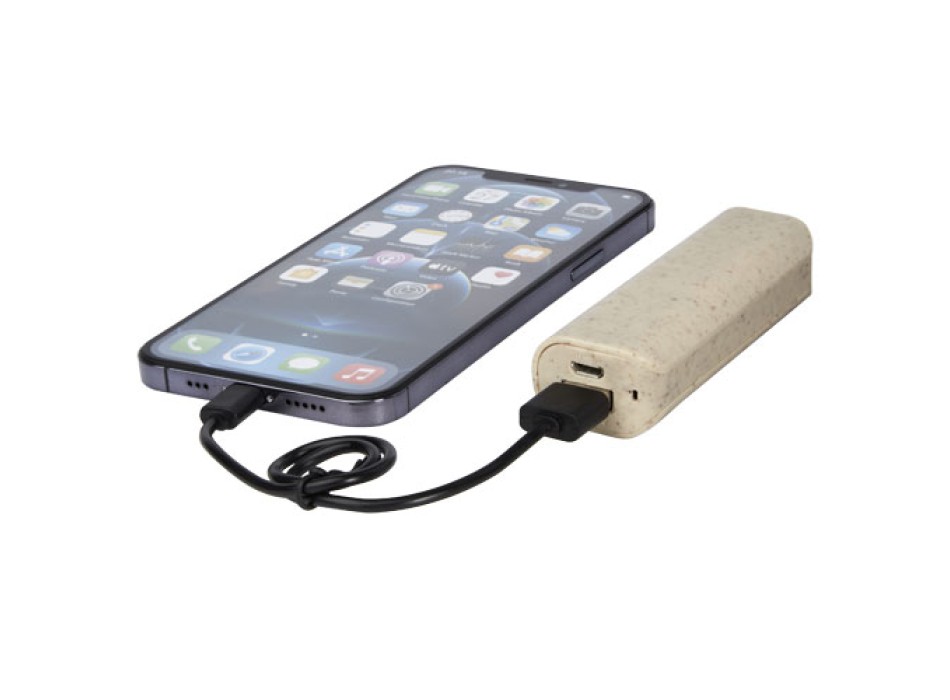 Power bank in paglia di grano da 1200 mAh Yoko FullGadgets.com