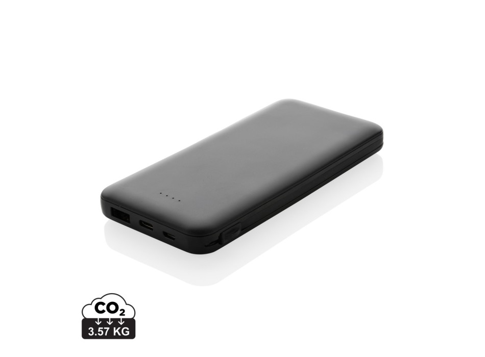 Powerbank Lockhart RCS in plastica riciclata 10.000 con cavi FullGadgets.com