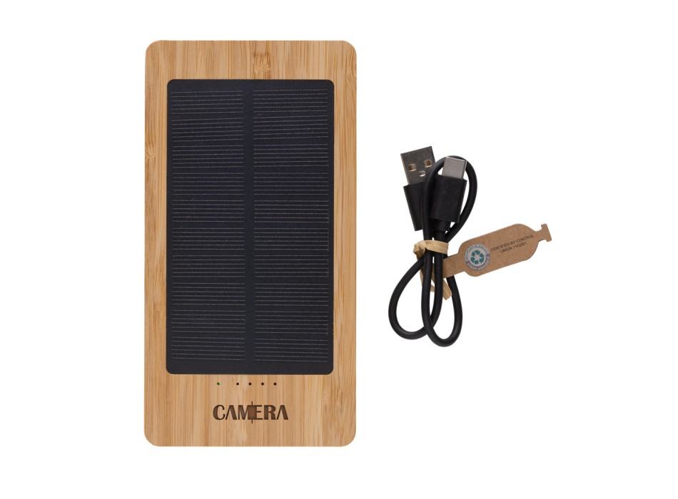 Powerbank solare 10.000 mAh in bambù FullGadgets.com