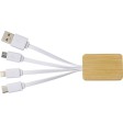 Set cavi per la ricarica 3 in 1 in bamboo Brandan FullGadgets.com