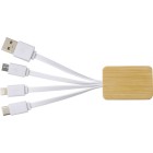 Set cavi per la ricarica 3 in 1 in bamboo Brandan FullGadgets.com