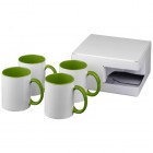 Set regalo di quattro tazze con stampa a sublimazione Ceramic FullGadgets.com