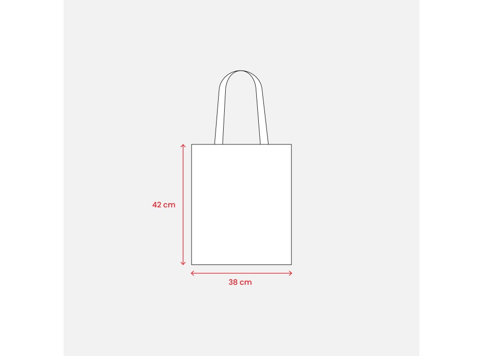 Shopper carbon neutral in cotone riciclato  280 g/m2, manici lunghi FullGadgets.com