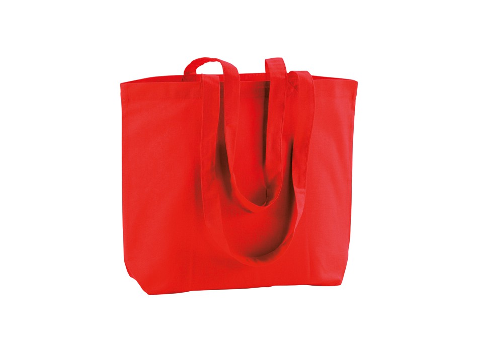 Shopper con soffietto alla base in cotone 120 g/m2, manici lunghi FullGadgets.com