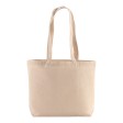 Shopper con soffietto alla base in cotone 120 g/m2, manici lunghi FullGadgets.com