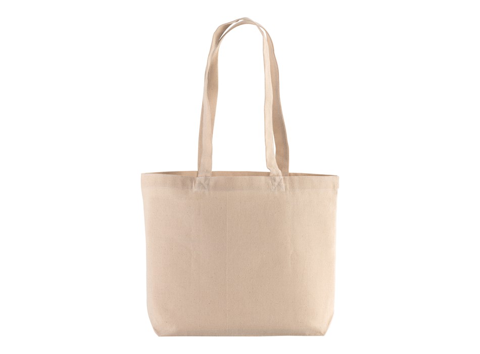 Shopper con soffietto alla base in cotone 120 g/m2, manici lunghi FullGadgets.com