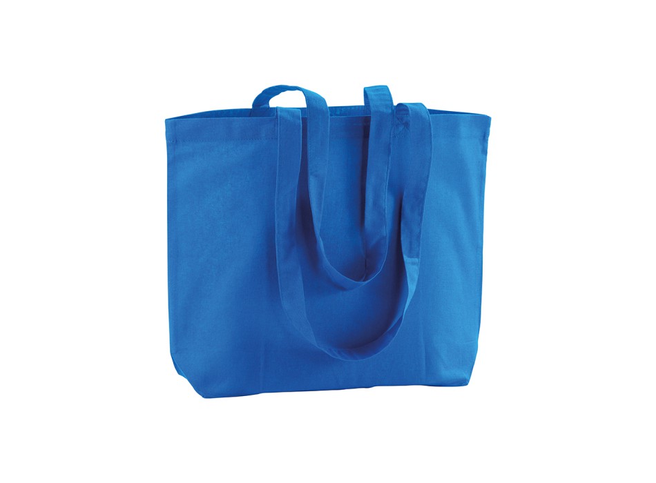 Shopper con soffietto alla base in cotone 120 g/m2, manici lunghi FullGadgets.com