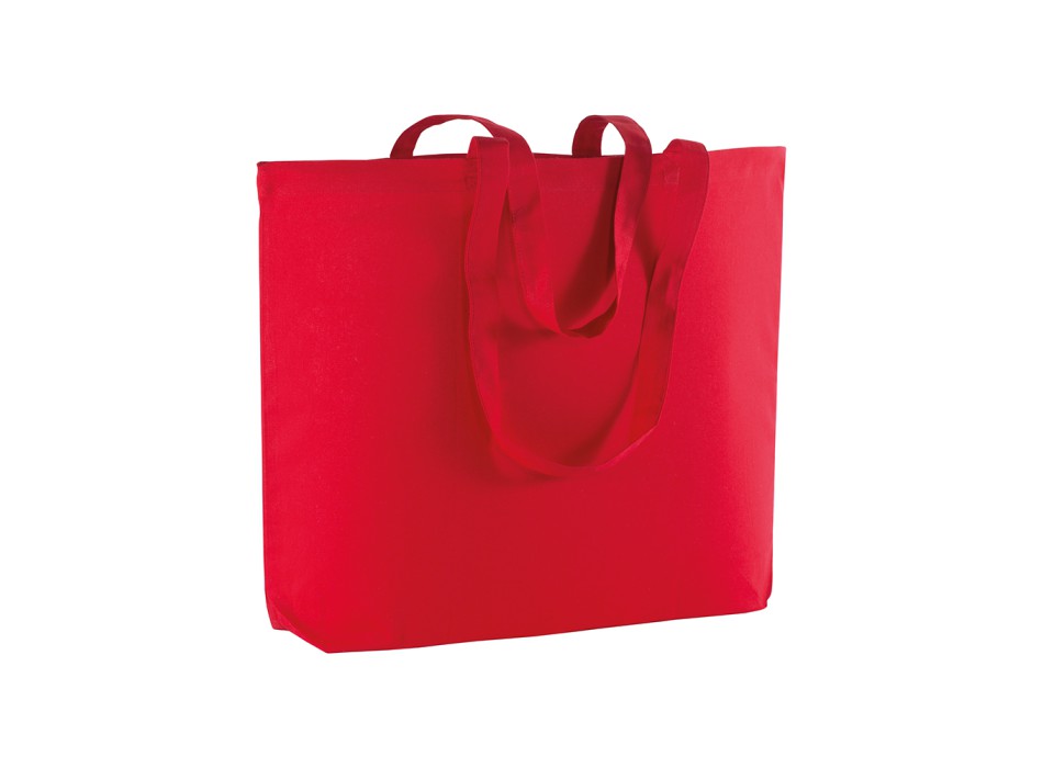 Shopper con soffietto alla base in cotone 135 g/m2, manici lunghi FullGadgets.com