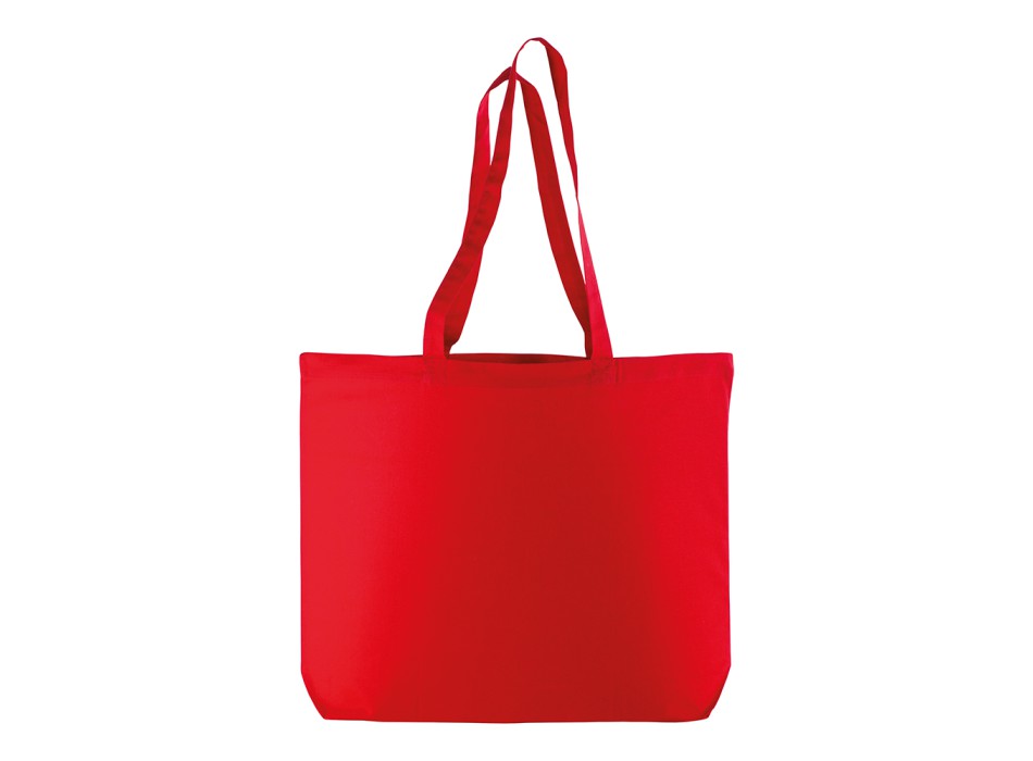 Shopper con soffietto alla base in cotone 135 g/m2, manici lunghi FullGadgets.com