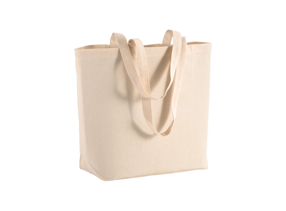 Shopper con soffietto alla base in cotone 135 g/m2, manici lunghi FullGadgets.com