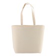 Shopper con soffietto alla base in cotone 135 g/m2, manici lunghi FullGadgets.com