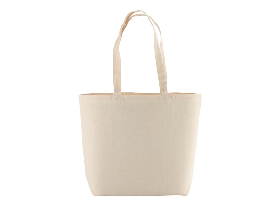 Shopper con soffietto alla base in cotone 135 g/m2, manici lunghi FullGadgets.com