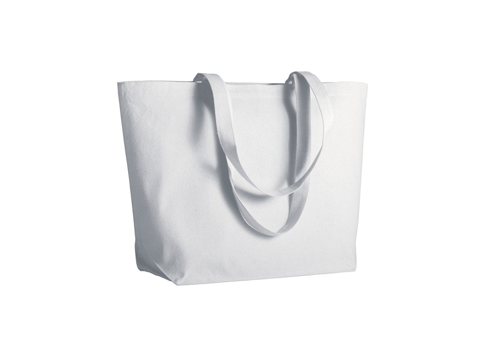 Shopper con soffietto alla base in cotone 280 g/m2, manici lunghi FullGadgets.com