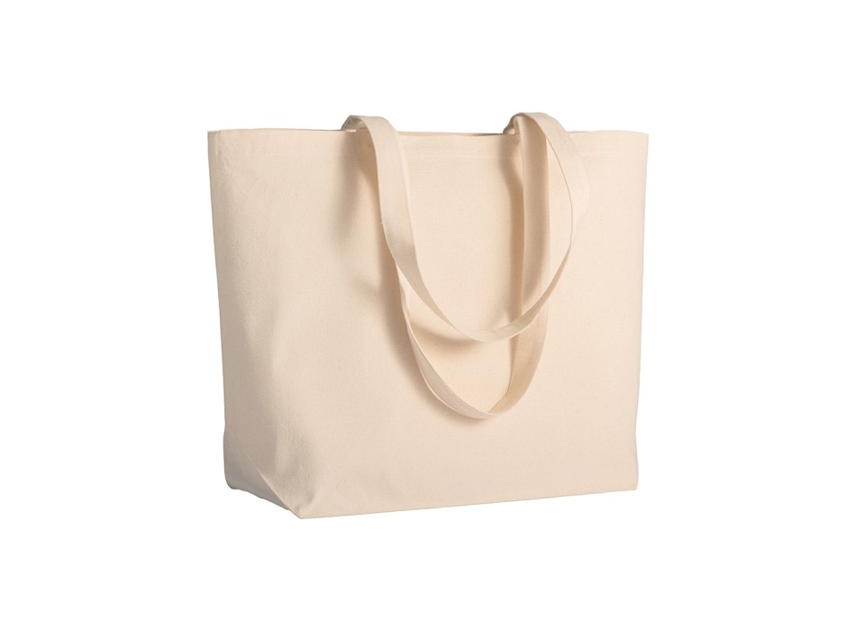 Shopper con soffietto alla base in cotone 280 g/m2, manici lunghi FullGadgets.com