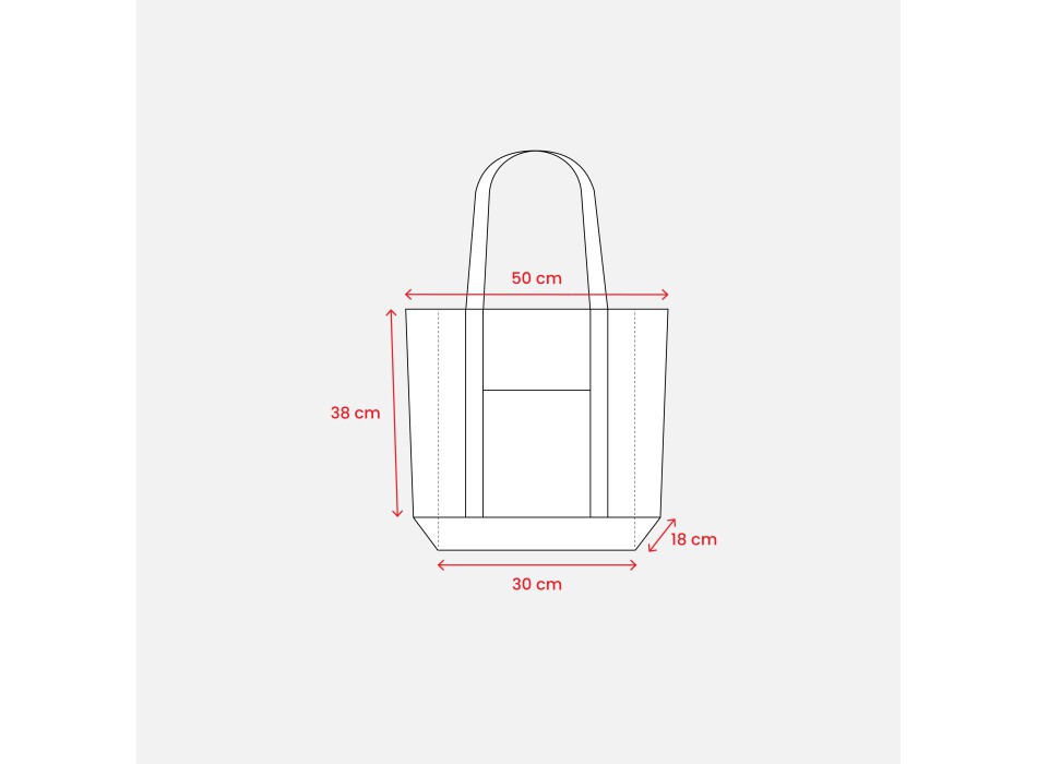 Shopper con soffietto alla base in cotone naturale FullGadgets.com