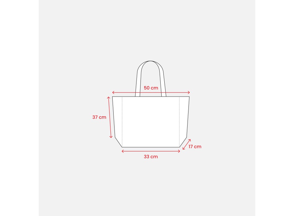 Shopper con soffietto alla base in cotone riciclato 280 g/m2, manici lunghi FullGadgets.com