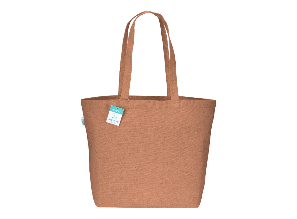 Shopper con soffietto alla base in cotone riciclato 280 g/m2, manici lunghi FullGadgets.com