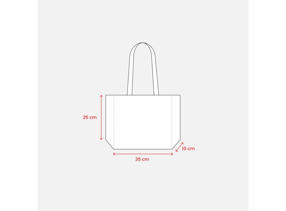 Shopper con soffietto alla base in TNT 70 g/m2 termosaldato, manici lunghi FullGadgets.com