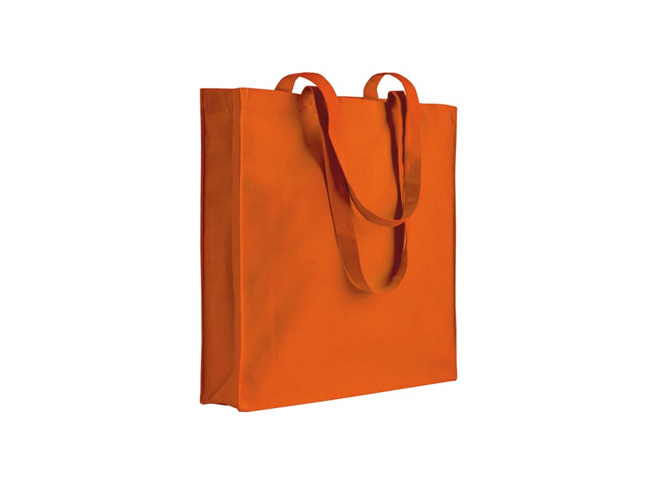 Shopper con soffietto in canvas 280 g/m2, manici lunghi FullGadgets.com