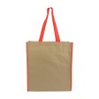 Shopper con soffietto in carta con interno in PP 140 g/m2, manici lunghi a nastro colorati FullGadgets.com