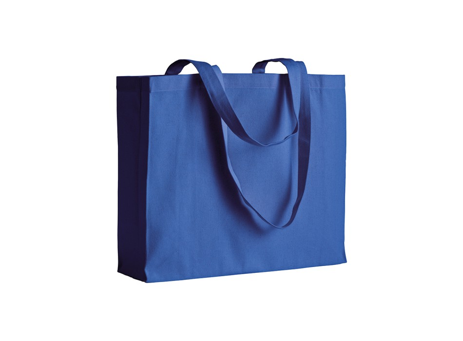 Shopper con soffietto in cotone 200 g/m2, manici lunghi FullGadgets.com