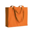 Shopper con soffietto in cotone 200 g/m2, manici lunghi FullGadgets.com