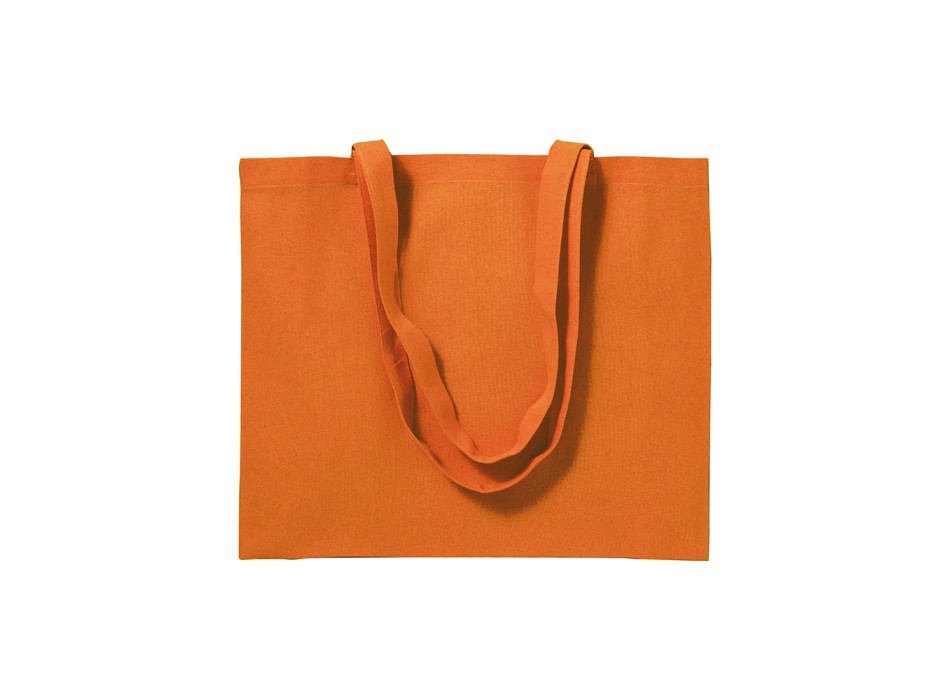 Shopper con soffietto in cotone 200 g/m2, manici lunghi FullGadgets.com