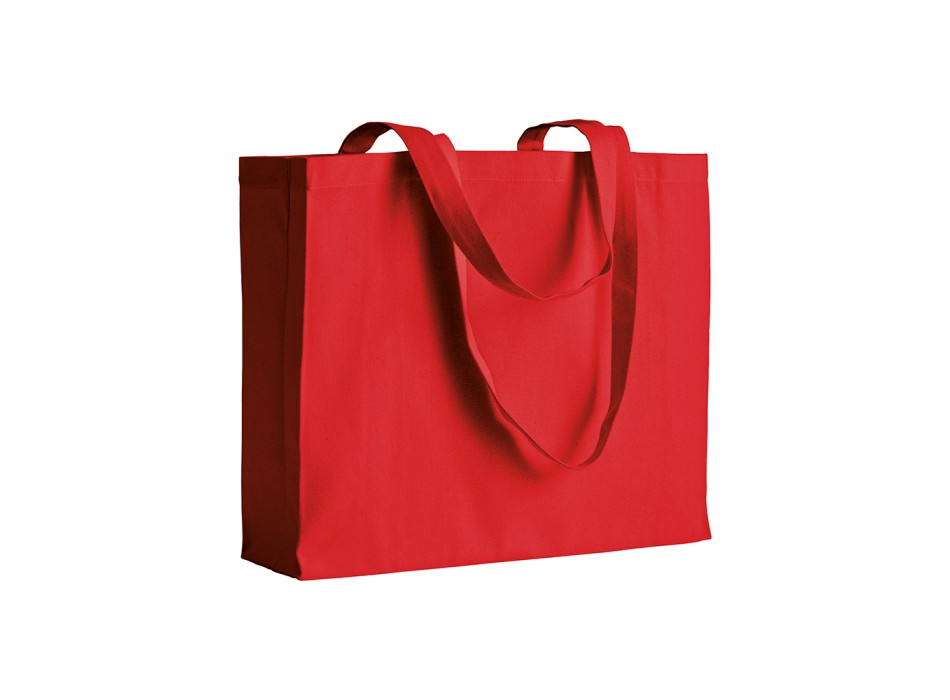 Shopper con soffietto in cotone 200 g/m2, manici lunghi FullGadgets.com