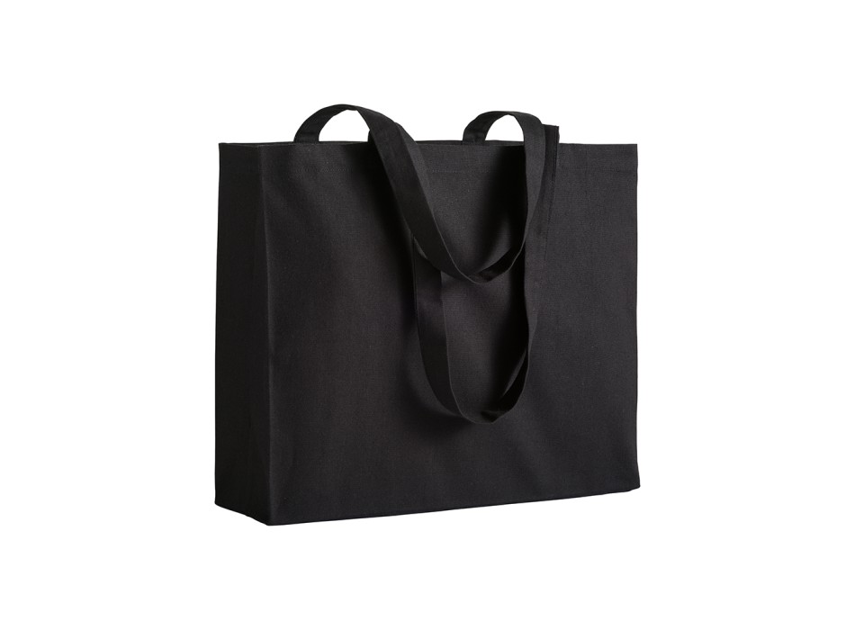 Shopper con soffietto in cotone 200 g/m2, manici lunghi FullGadgets.com