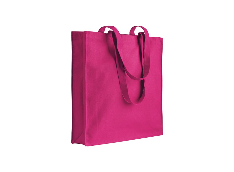 Shopper con soffietto in cotone 220 g/m2, manici lunghi FullGadgets.com