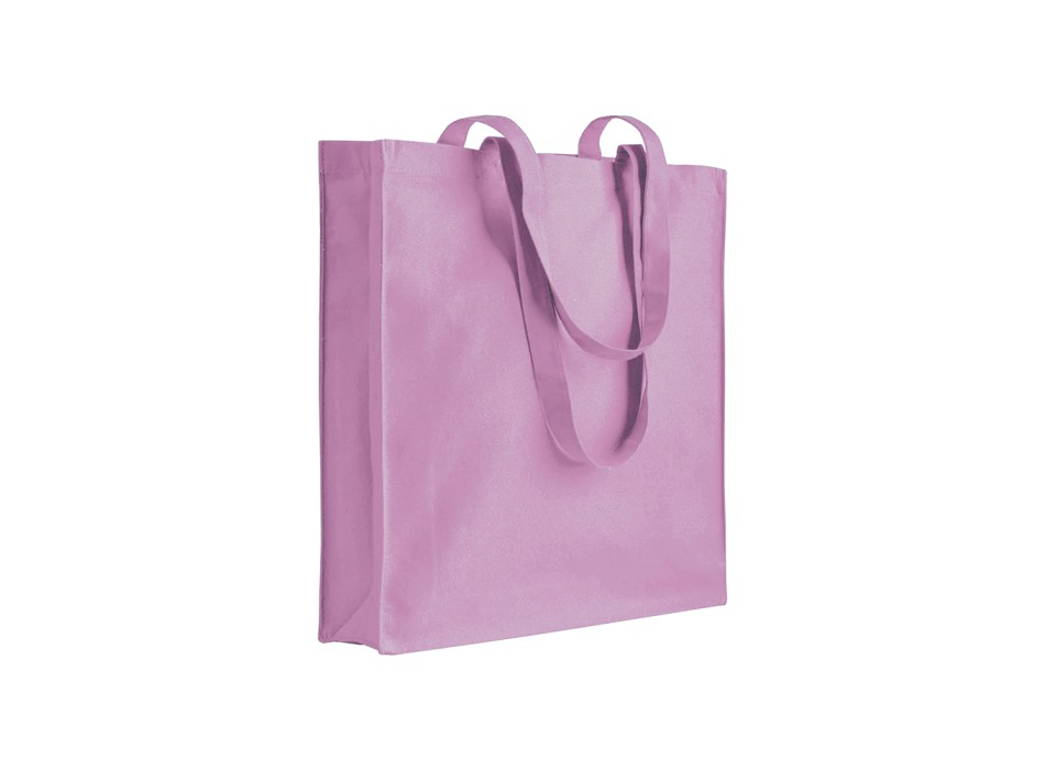 Shopper con soffietto in cotone 220 g/m2, manici lunghi FullGadgets.com