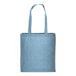 Shopper con soffietto in cotone riciclato 150 g/m2 effetto melange, manici lunghi FullGadgets.com